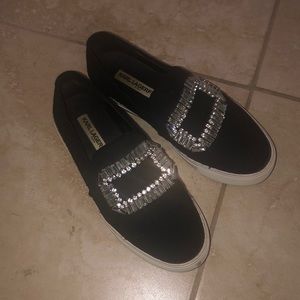 Karl Lagerfeld black slip on sneakers size 7